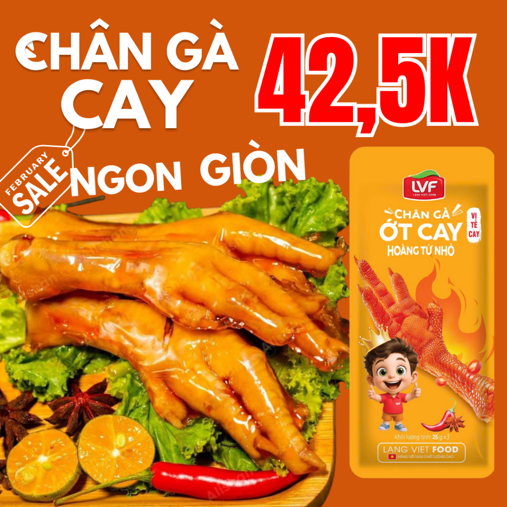 COMBO 10 CHÂN GÀ HOÀNG TỬ NHỎ MÀU VANG