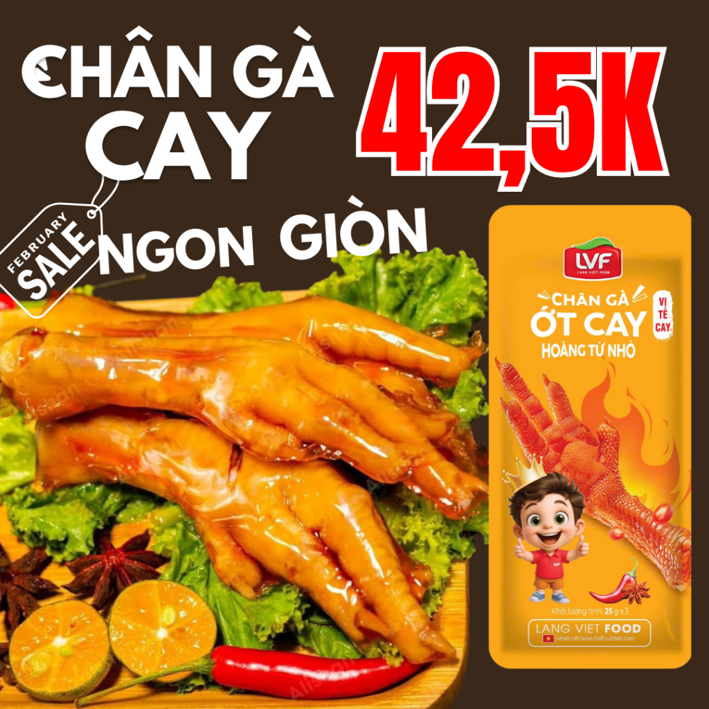 COMBO 10 CHÂN GÀ HOÀNG TỬ NHỎ MÀU VANG