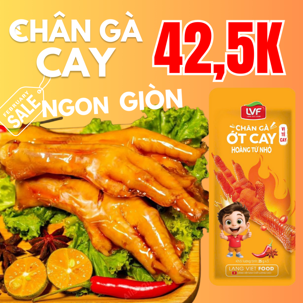 COMBO 10 CHÂN GÀ HOÀNG TỬ NHỎ MÀU VANG