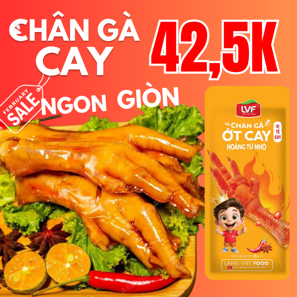 COMBO 10 CHÂN GÀ HOÀNG TỬ NHỎ MÀU VANG