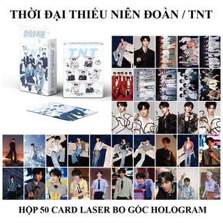 [hàng sẵn] TNT | Hộp thẻ card laser 50-55 tấm 2025 Thời đại thiếu niên đoàn lomo lomocard card laser bo góc