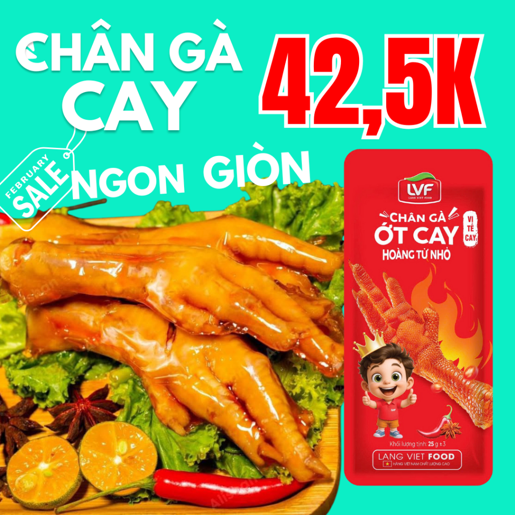 COMBO 10 CHÂN GÀ HOÀNG TỬ NHỎ MÀU ĐỎ CAY