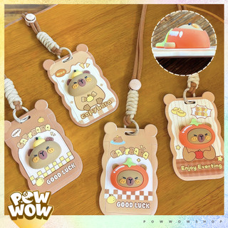 Bao Đựng Thẻ Nhân Viên Kèm Dây Đeo Polyester Phong Cách Hoạ Tiết Nổi Khối 3D Animal Hình Thú Panda Capybara Thú Vị