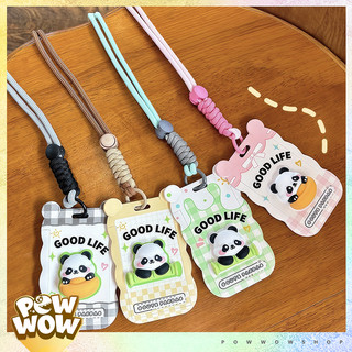 Bao Đựng Thẻ Nhân Viên Kèm Dây Đeo Polyester Phong Cách Hoạ Tiết Nổi Khối 3D Animal Hình Thú Panda Capybara Thú Vị