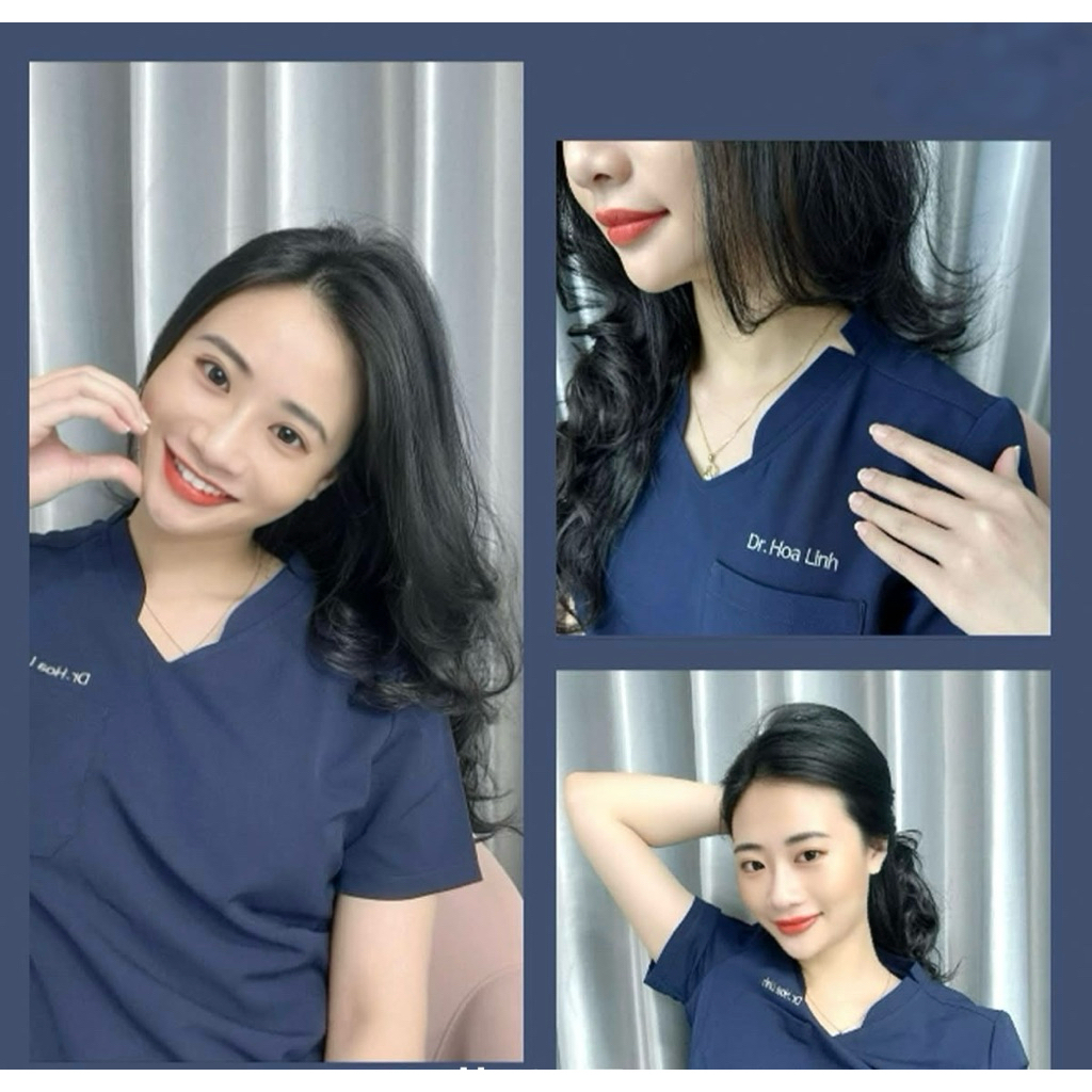 Đồng phục spa,thẩm mỹ viện chất liệu cotton lạnh hàng thiết kế cao cấp