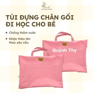 Túi đựng chăn gối đi học, túi đựng mền, túi xách, túi trữ đồ vải chống thấm Hân Võ 35x50x15cm, phong cách Hàn Quốc