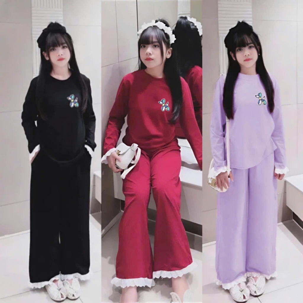 4-15 TUỔI,Bộ đồ mùa thu dài tay cho bé gái viền ren,chất vải thun tăm mềm mịn co giãn thoải mái.M46