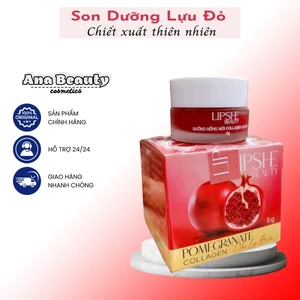 Dưỡng Môi Cao Cấp, Làm Hồng Môi chiết xuất lựu đỏ COLLAGEN - lựu đỏ LIPSHE hũ 5G Chính hãng