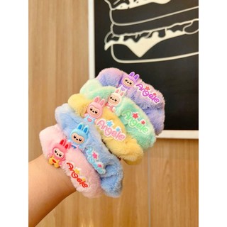 Scrunchies cột tóc lông mềm mịn charm mini colorful dễ thương màu sắc pastel