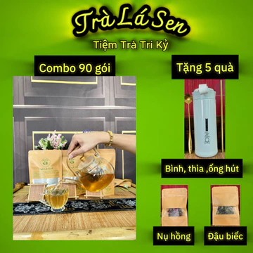 Trà Lá Sen (Mix Lá Ổi) - Tiệm Trà Tri Kỷ - Thành Phần: Lá ổi, lá sen, cỏ ngọt, giảo cổ lam,hoa nhài