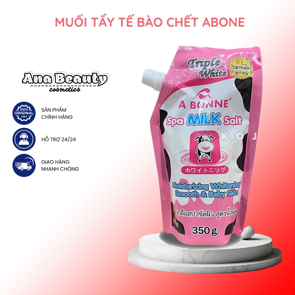 Muối tắm sữa bò tẩy tế bào chết A Bonne Spa Milk Salt 350g Thái Lan (Giá sỉ)
