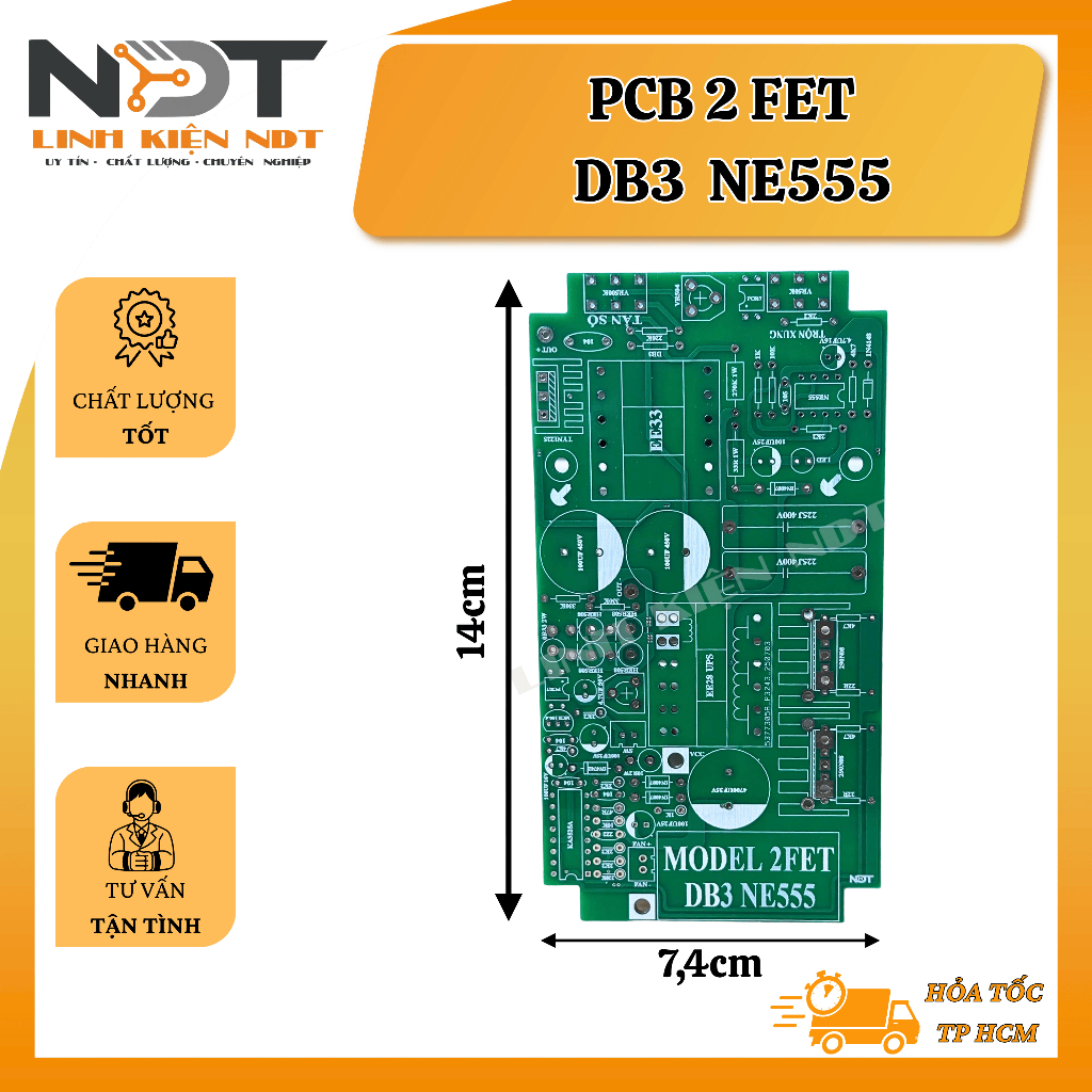 PCB Bo Mạch Kích Điện 2 Fet DB3 NE555 - NDT Electronics | Shopee Việt Nam