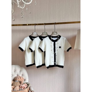 Áo Len Cardigan Ngắn Tay Trắng Trơn Basic QCCC Cao Cấp