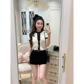 Áo Len Cardigan Ngắn Tay Trắng Trơn Basic QCCC Cao Cấp
