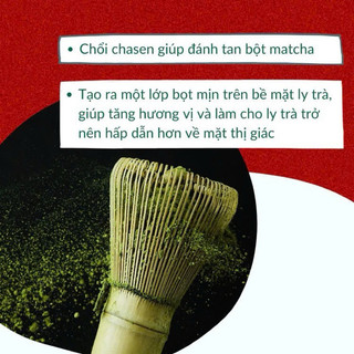 Chổi Đánh Trà Chasen Trắng Cao Cấp Bằng Tre Đánh Bông Tan Bột Trà Dễ Dàng Vệ Sinh Loại 100 Chân