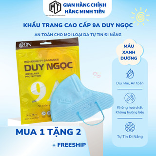Khẩu Trang 9A DUY NGỌC Set 300- 200-100 Cái Chuẩn 5 Lớp Size 48-85kg Che Phủ Ôm Mặt Ngăn Bụi Tia Uv