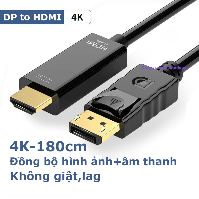 Cáp chuyển Displayport DP sang HDMI DVI VGA DP chất lượng 4K dây dài 1. ...