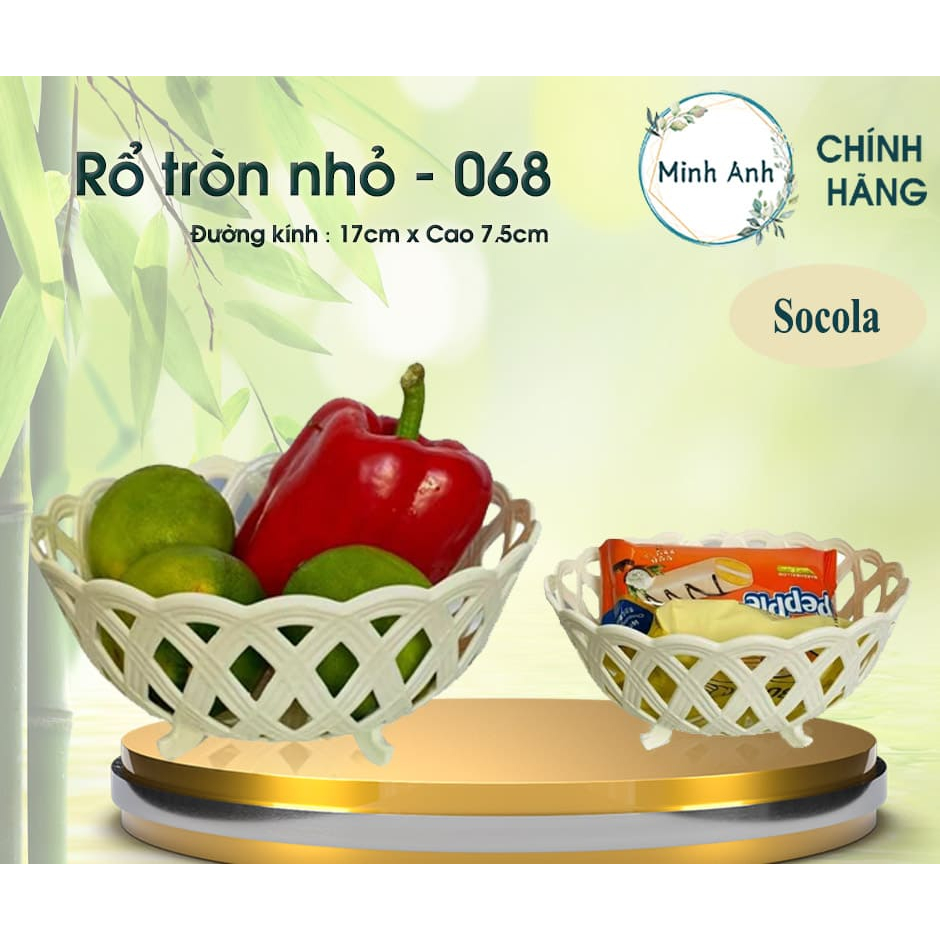[Hỏa tốc] COMBO 5 CÁI - Rổ nhựa tròn đựng rau củ đa năng tiện lợi nhỏ khay  TL-068 và TL-063 rổ