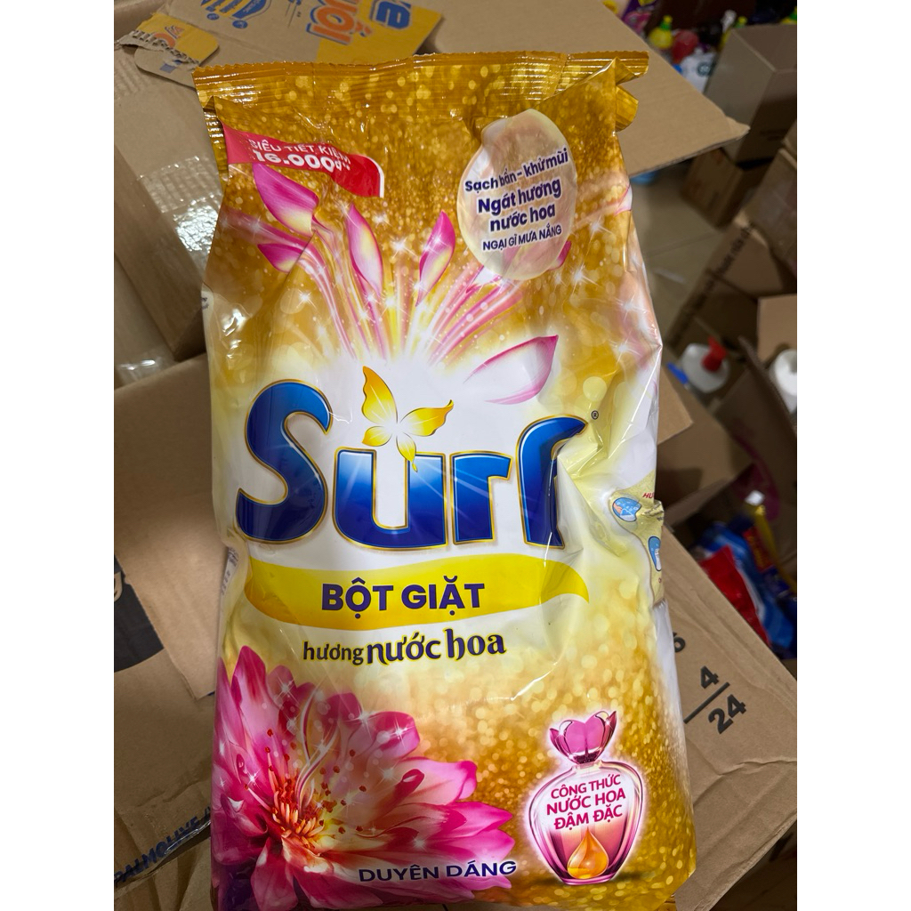 Bột giặt Surf ngát hương xuân  gói 2kg / 5,5kg màu hồng - BGSUR