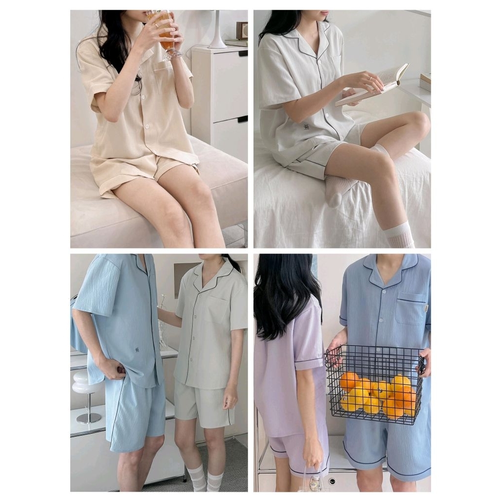 (BomoHouse) Set pijama mặc nhà, mặc ngủ mát, nhẹ allsum* xuất Hàn unisex bigsize - dư xịn.