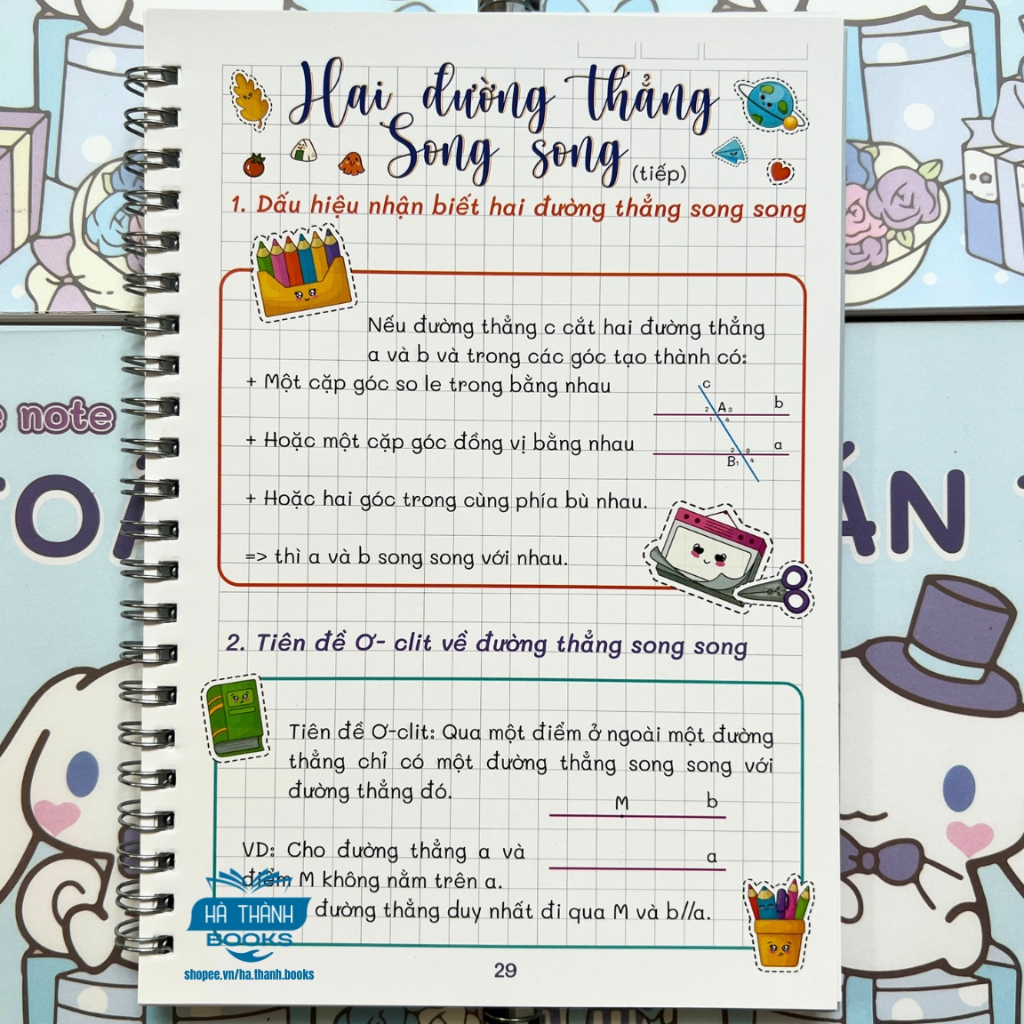 Sổ tay take note Toán lớp 7 – Tóm tắt kiến thức, công thức trọng tâm, giúp học sinh ôn tập hiệu quả