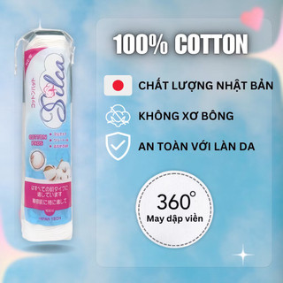 [140 Miếng] Bông Tẩy Trang SILCA JAPAN Cotton Tự Nhiên Mềm Mịn, Không Xơ Bông Thấm Hút Nhanh.