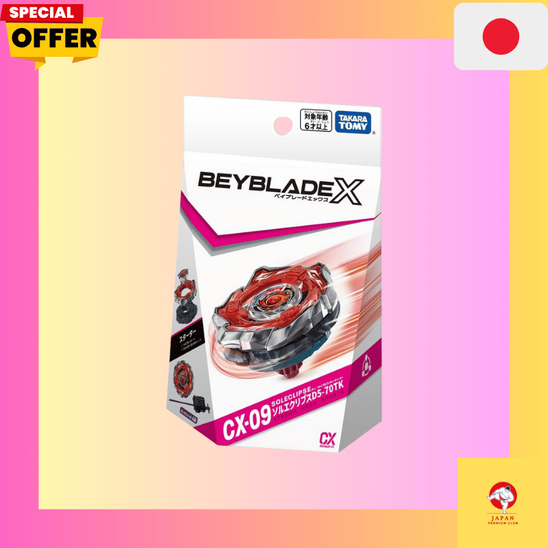Beyblade X Starter Sol-Eclipse D5-70TK Di Takara Tomy - Modello CX-09, Senza Batterie, Per Battaglie E Collezione
