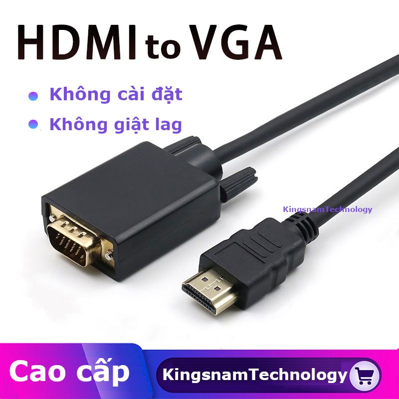 Dây Cáp chuyển đổi tín hiệu HDMI sang VGA chuẩn 1080p dài 1.8m, Cáp ...