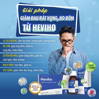 [HỘP 3 VỈ] Viên Ngậm Ho HEVIHO Giảm Ho Giảm Đờm Giảm Triệu Chứng Đau Rát Họng Viêm Phế Quản