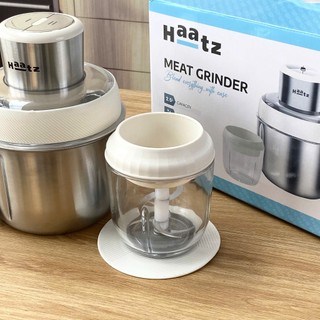 Máy xay thịt Haatz CIM382 đa năng công suất 500W 2 cối 2.5L,0.75L lưỡi dao sắc bén kèm đầu đánh ruốc