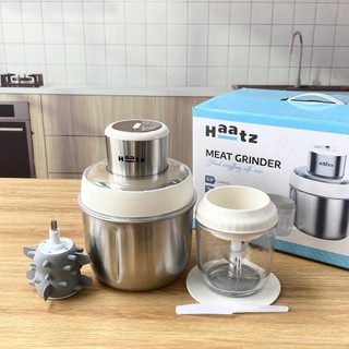 Máy xay thịt Haatz CIM382 đa năng công suất 500W 2 cối 2.5L,0.75L lưỡi dao sắc bén kèm đầu đánh ruốc