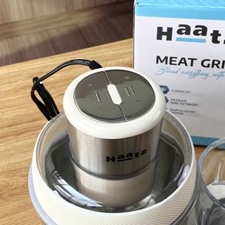 Máy xay thịt Haatz CIM382 đa năng công suất 500W 2 cối 2.5L,0.75L lưỡi dao sắc bén kèm đầu đánh ruốc