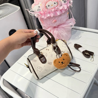 Túi xách nữ đeo chéo, túi cầm tay dáng trống size 17 đáng yêu kèm chamr cute dễ thương -NQ250