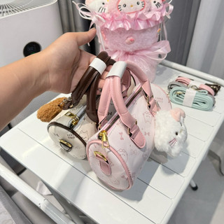Túi xách nữ đeo chéo, túi cầm tay dáng trống size 17 đáng yêu kèm chamr cute dễ thương -NQ250