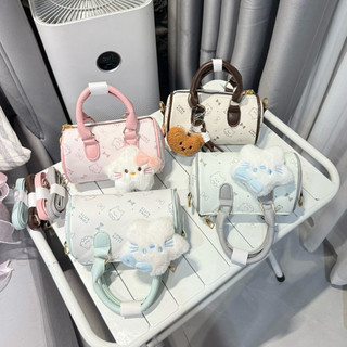 Túi xách nữ đeo chéo, túi cầm tay dáng trống size 17 đáng yêu kèm chamr cute dễ thương -NQ250