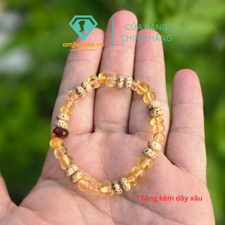 Vòng Hổ phách bồ đề cho bé sơ sinh ngủ ngon Amberose