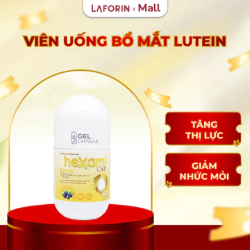 Viên uống bổ mắt Lutein Hexami Cap bổ sung dưỡng chất tăng cường thị lực giảm nhức mỏi mắt lọ 30/60 viên