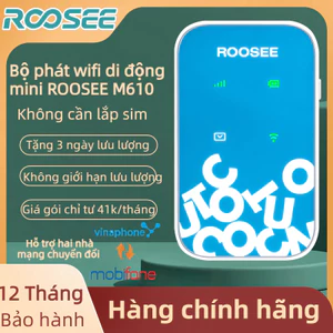 Bộ phát wifi 4G bỏ túi Roosee M610- wifi cầm tay, không cần lắp sim