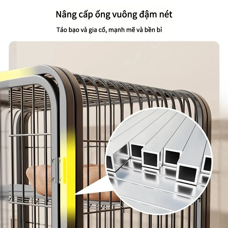 Lồng thú cưng 2/3/4 tầng, ống tiện lợi, phù hợp cho chó to
