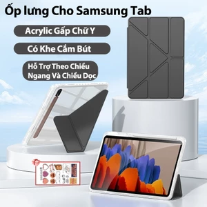Bao da Cho Samsung Galaxy Tab S10 S9 FE S6 Lite Acrylic gấp chữ Y Ốp Lưng Cho Samsung Tab A9/ A9+
