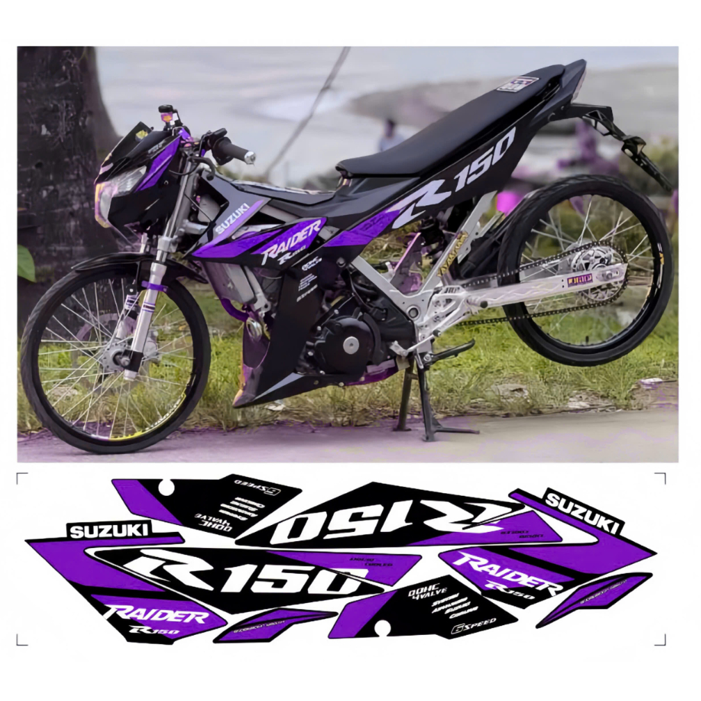 Tem rời RAIDER R150 cao cấp chất liệu in 3 lớp chống nước không phai màu.