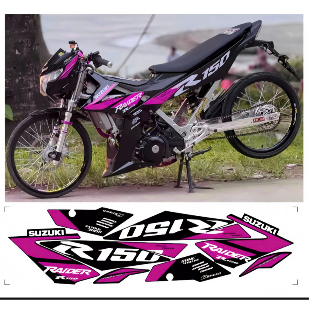 Tem rời RAIDER R150 cao cấp chất liệu in 3 lớp chống nước không phai màu.