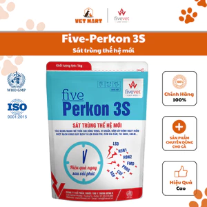Five-Perkon 3S Dung dịch sát khuẩn chuồng trại, khử mùi & làm sạch hiệu quả (1KG)
