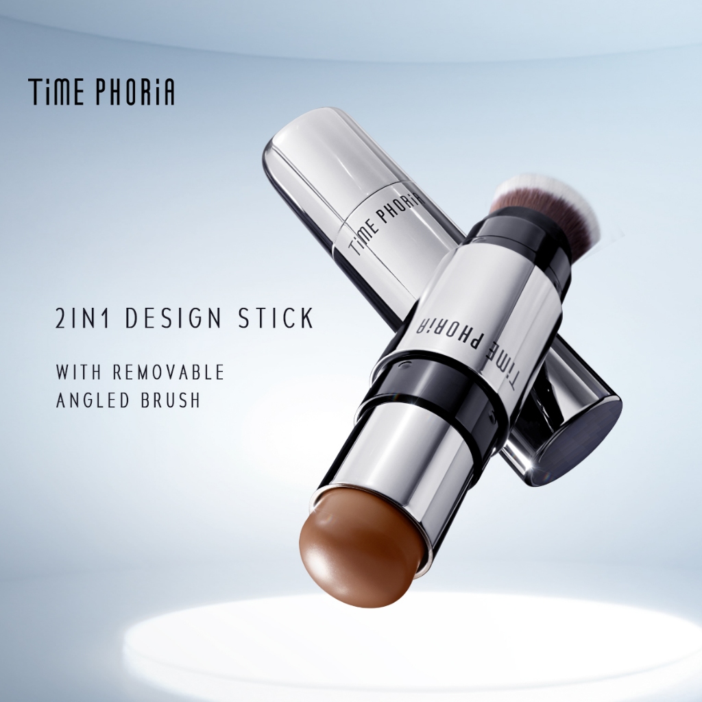Bút tạo khối Time Phoria Contour 2in1 hiệu ứng 3D thon gọn mặt chuẩn màu lâu trôi trang điểm tự nhiên