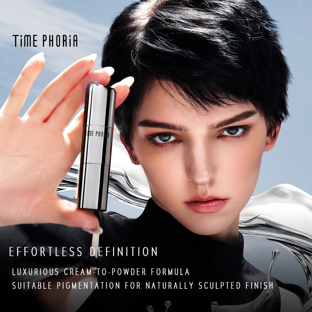 Bút tạo khối Time Phoria Contour 2in1 hiệu ứng 3D thon gọn mặt chuẩn màu lâu trôi trang điểm tự nhiên