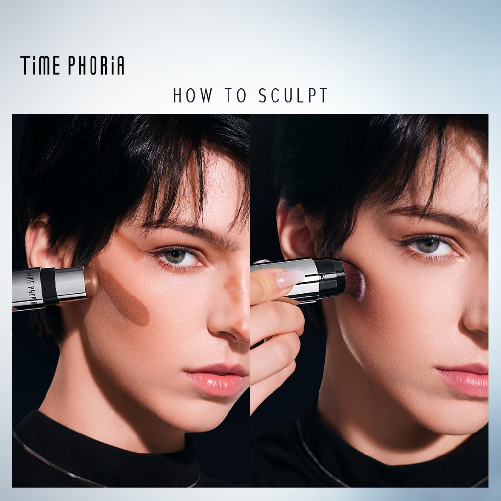 Bút tạo khối Time Phoria Contour 2in1 hiệu ứng 3D thon gọn mặt chuẩn màu lâu trôi trang điểm tự nhiên