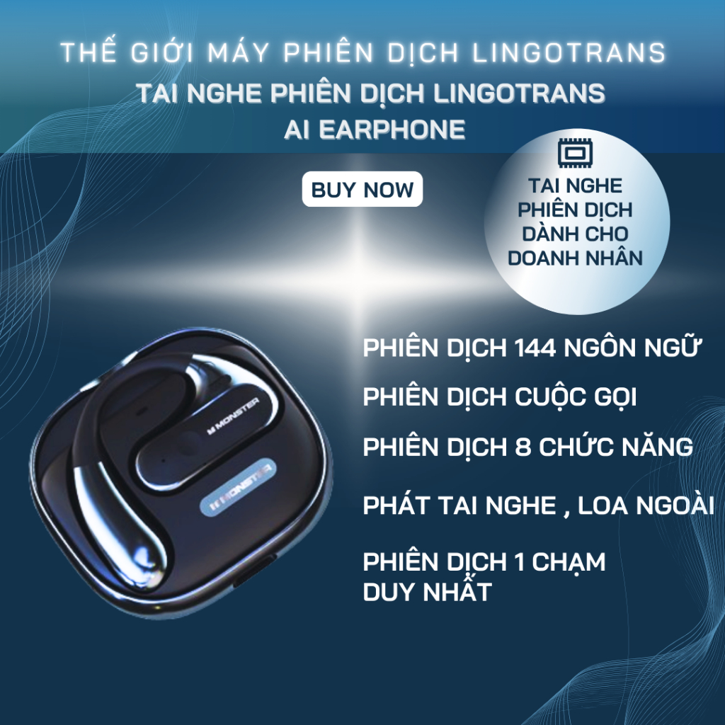 Tai Nghe Phiên Dịch AI Earphone  Thiết Bị Dịch Thuật Cao Cấp Cho Doanh Nhân