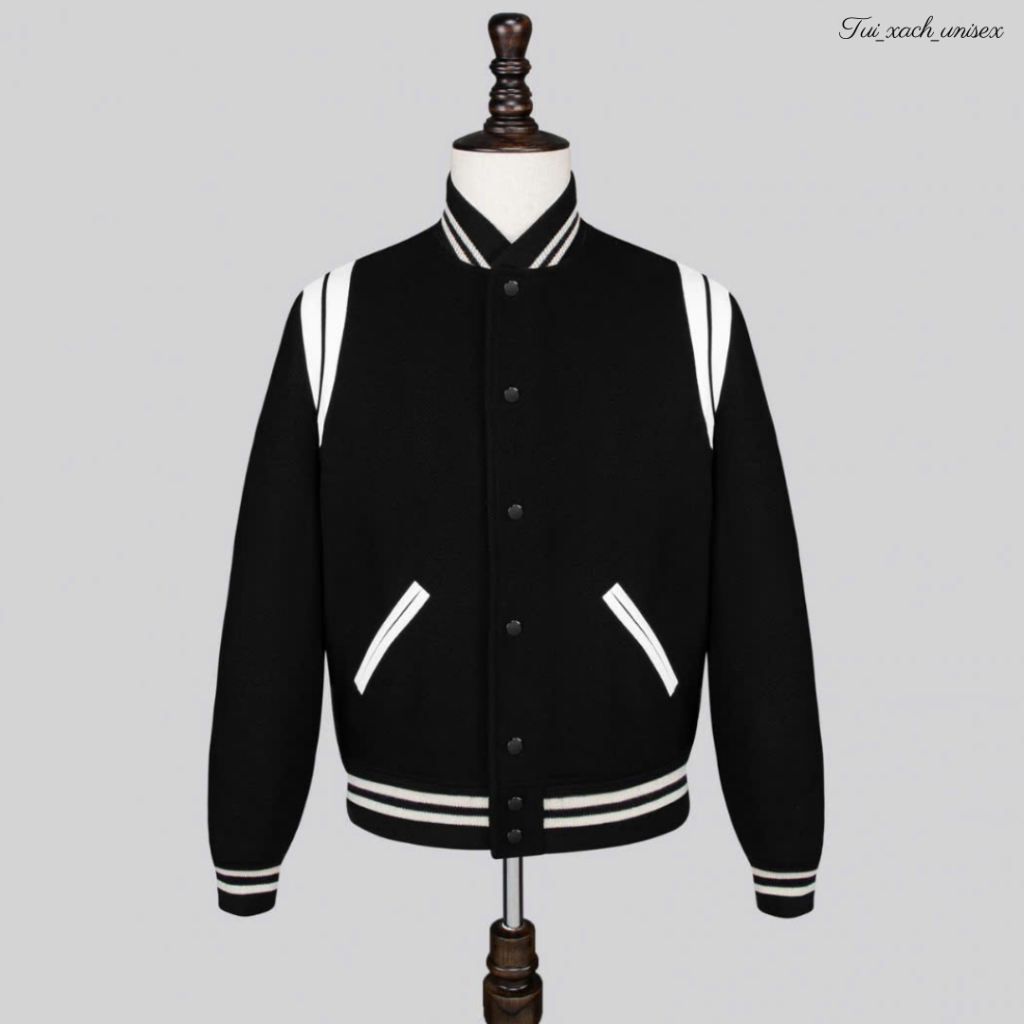 Áo Khoác Nỉ Nam Nữ Bomber phối sọc vai cúc bấm Phong Cách Thu Đông size 35-70kg k1