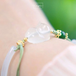Cindy - Vòng tay Bạch Miêu Ngọc Nữ - Đá Chalcedony -  Mang Lại May Mắn, Hạnh Phúc, Bình An