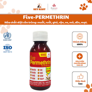 Five-PERMETHRIN Dung dịch vệ sinh, kiểm soát côn trùng trong chăn nuôi (100ml)